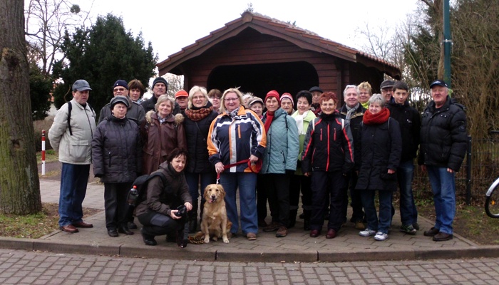 Teilnehmer zur Winterwanderung des Heimatvereins Lostau 2015