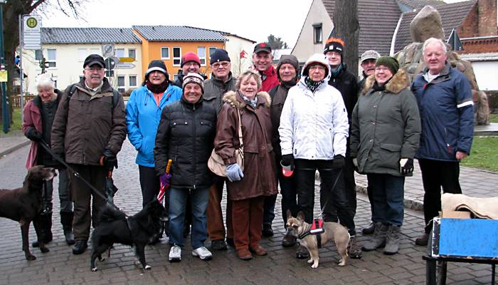 Teilnehmer zur Winterwanderung des Heimatvereins Lostau 2015